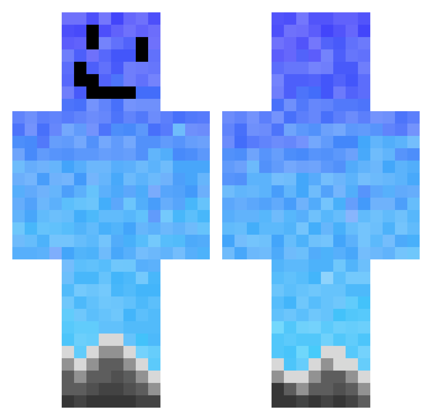 Respondents Minecraft skin, front and back view