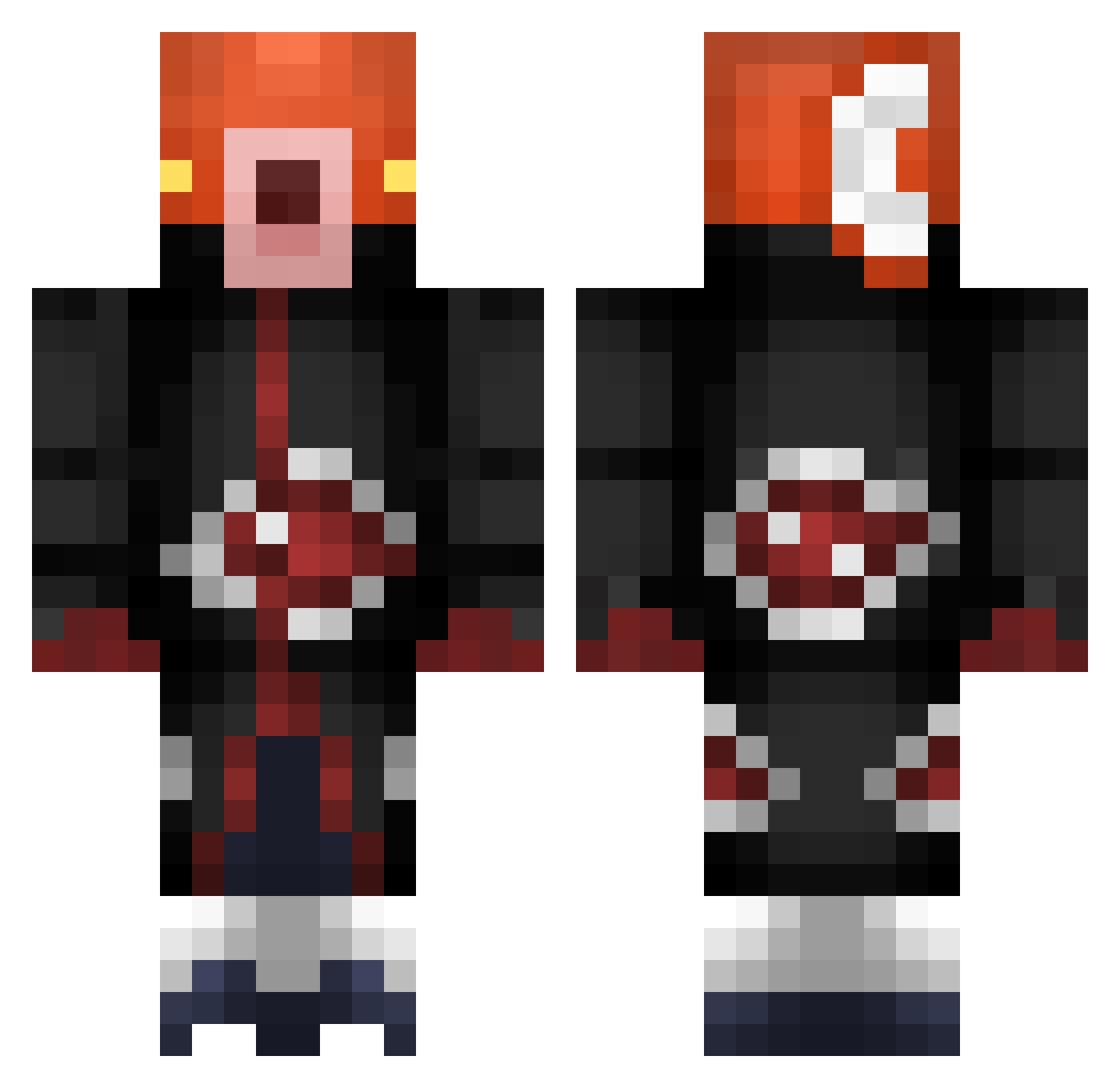 Th13n Minecraft skin, front and back view