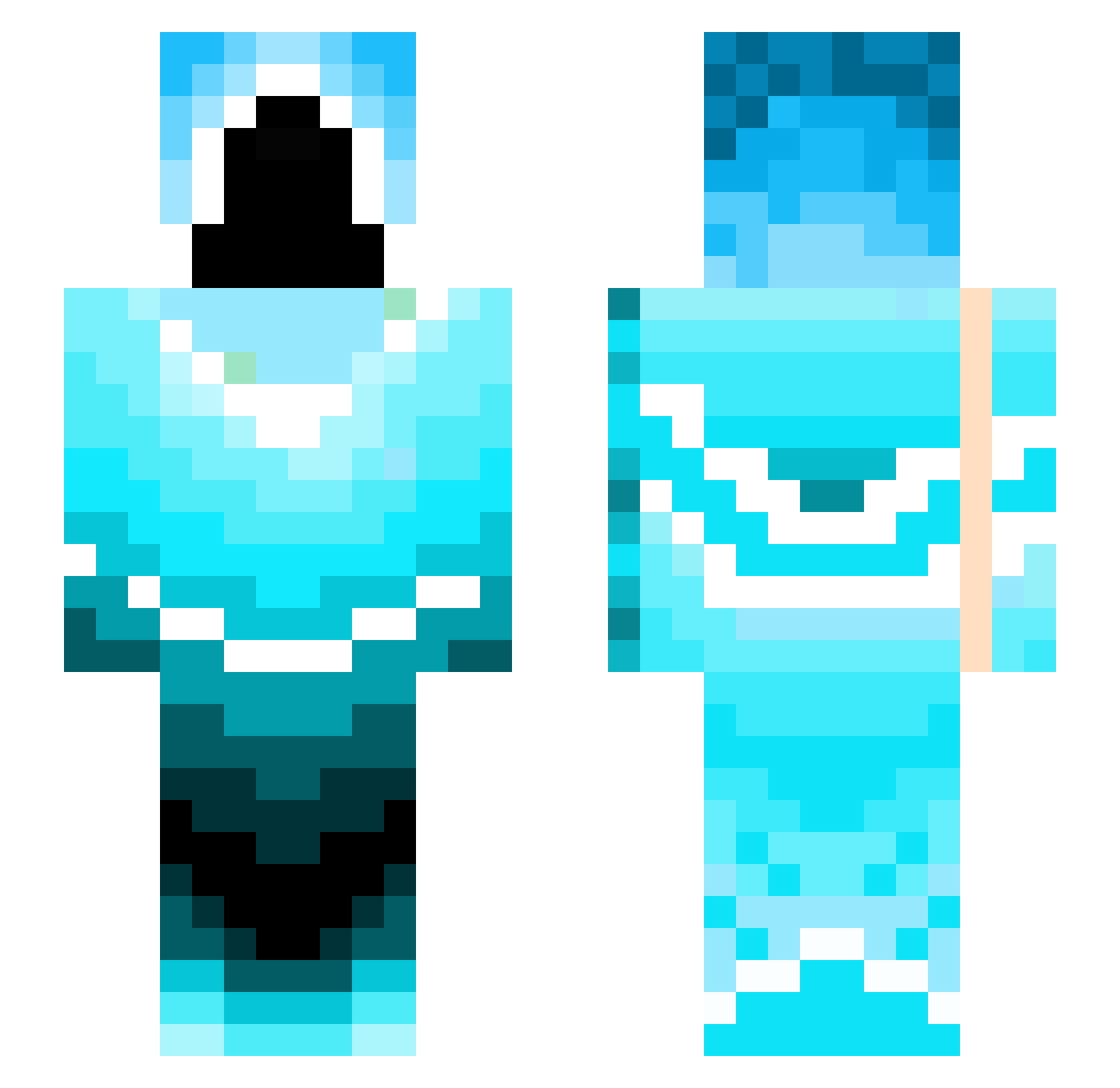 TheRealLash Minecraft skin, front and back view