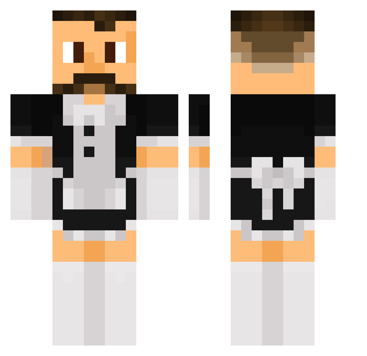 L0YIK Minecraft skin, front and back view