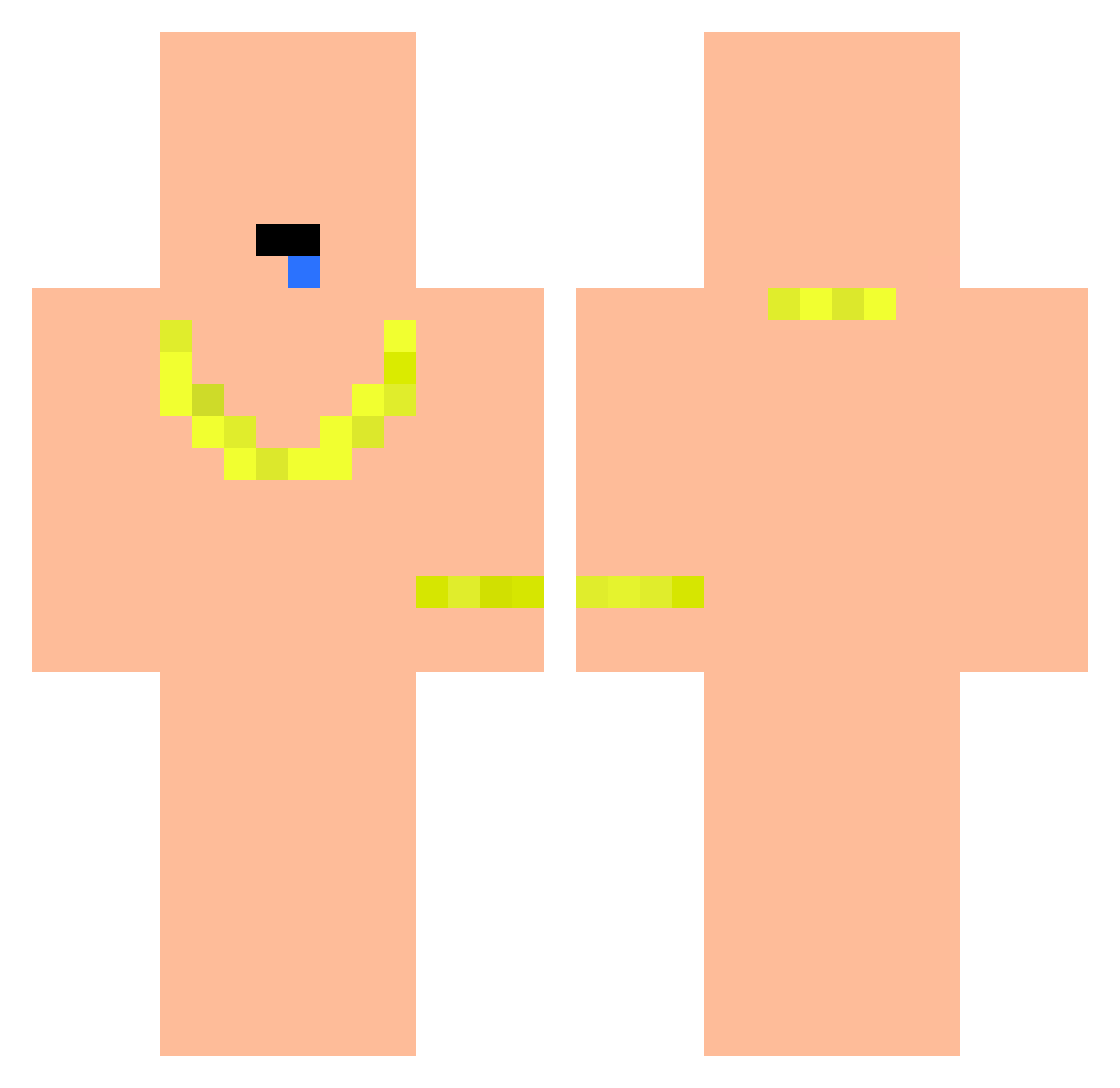 TJ2502 Minecraft skin, front and back view
