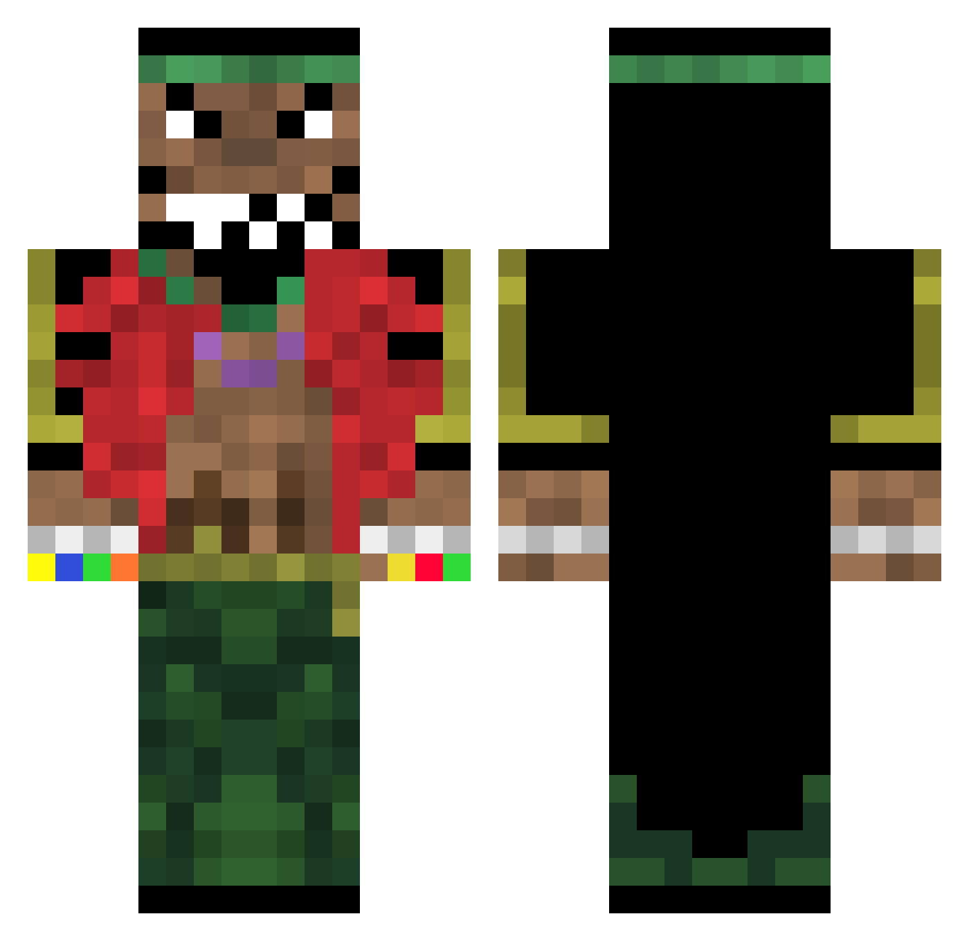 ChupapyChaparro Minecraft skin, front and back view