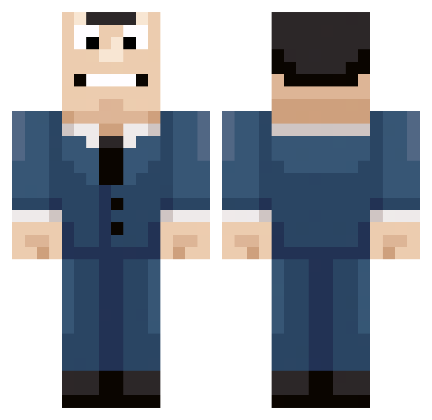 hahaaa_ Minecraft skin, front and back view
