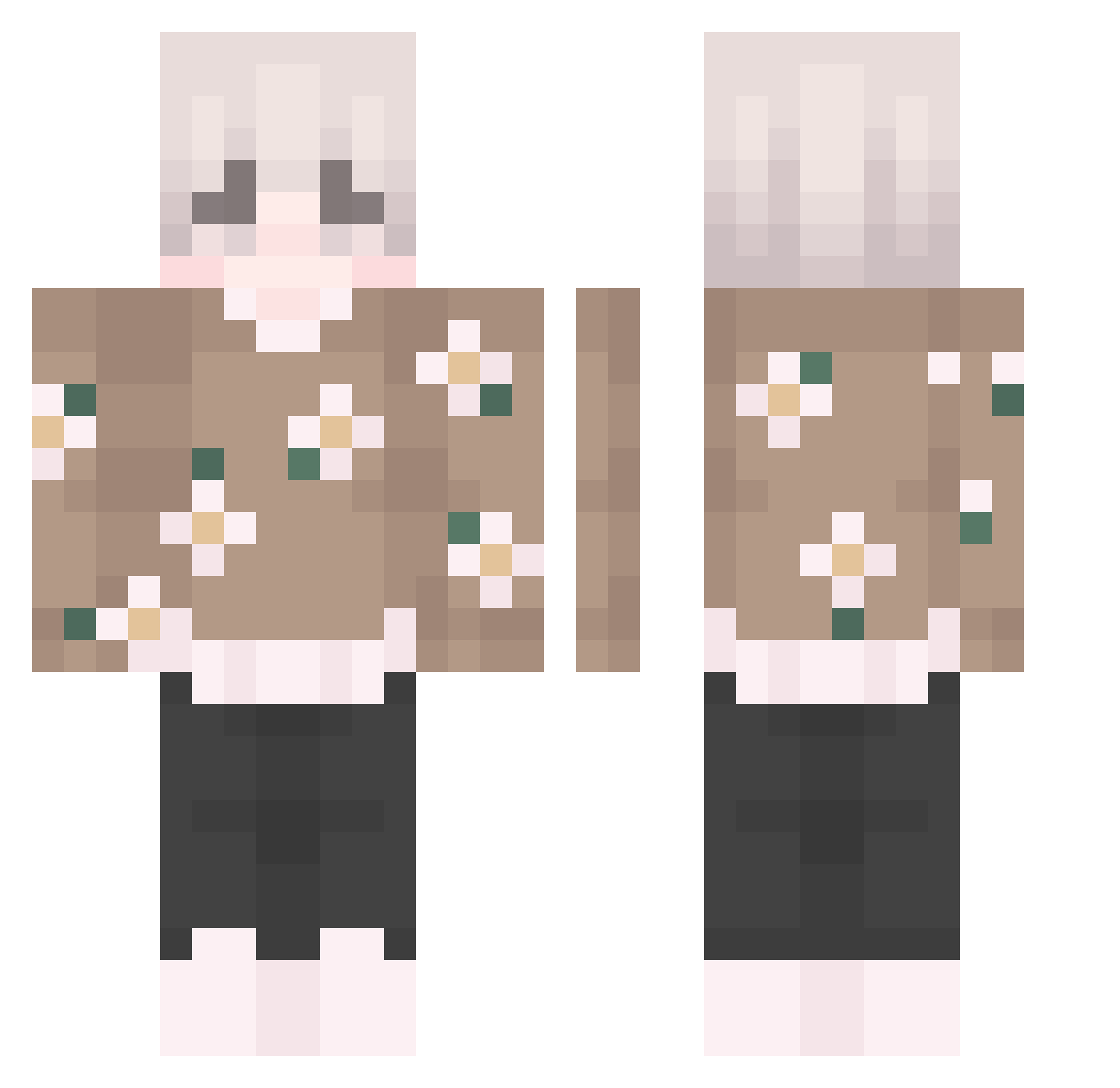 vorslzess Minecraft skin, front and back view