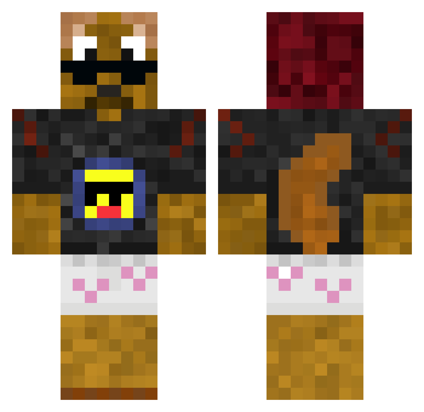 Warraa_ Minecraft skin, front and back view