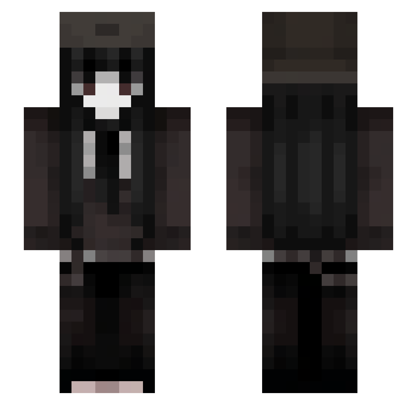 zero2simp Minecraft skin, front and back view