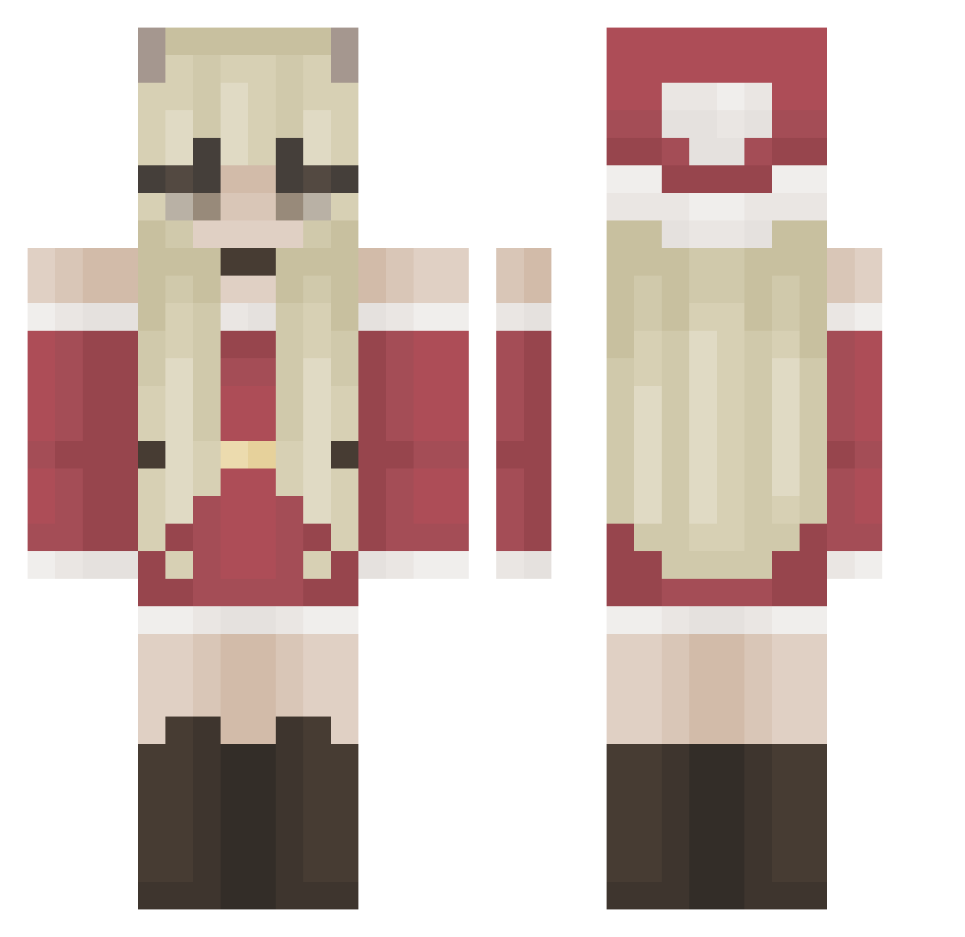 Polcia Minecraft skin, front and back view