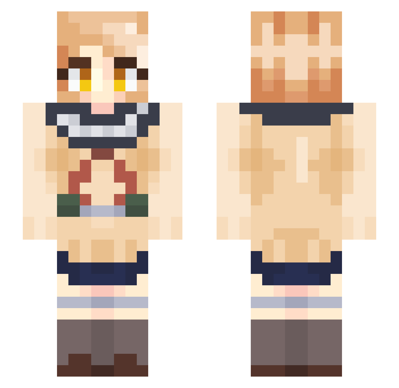 Daonaticstar Minecraft skin, front and back view