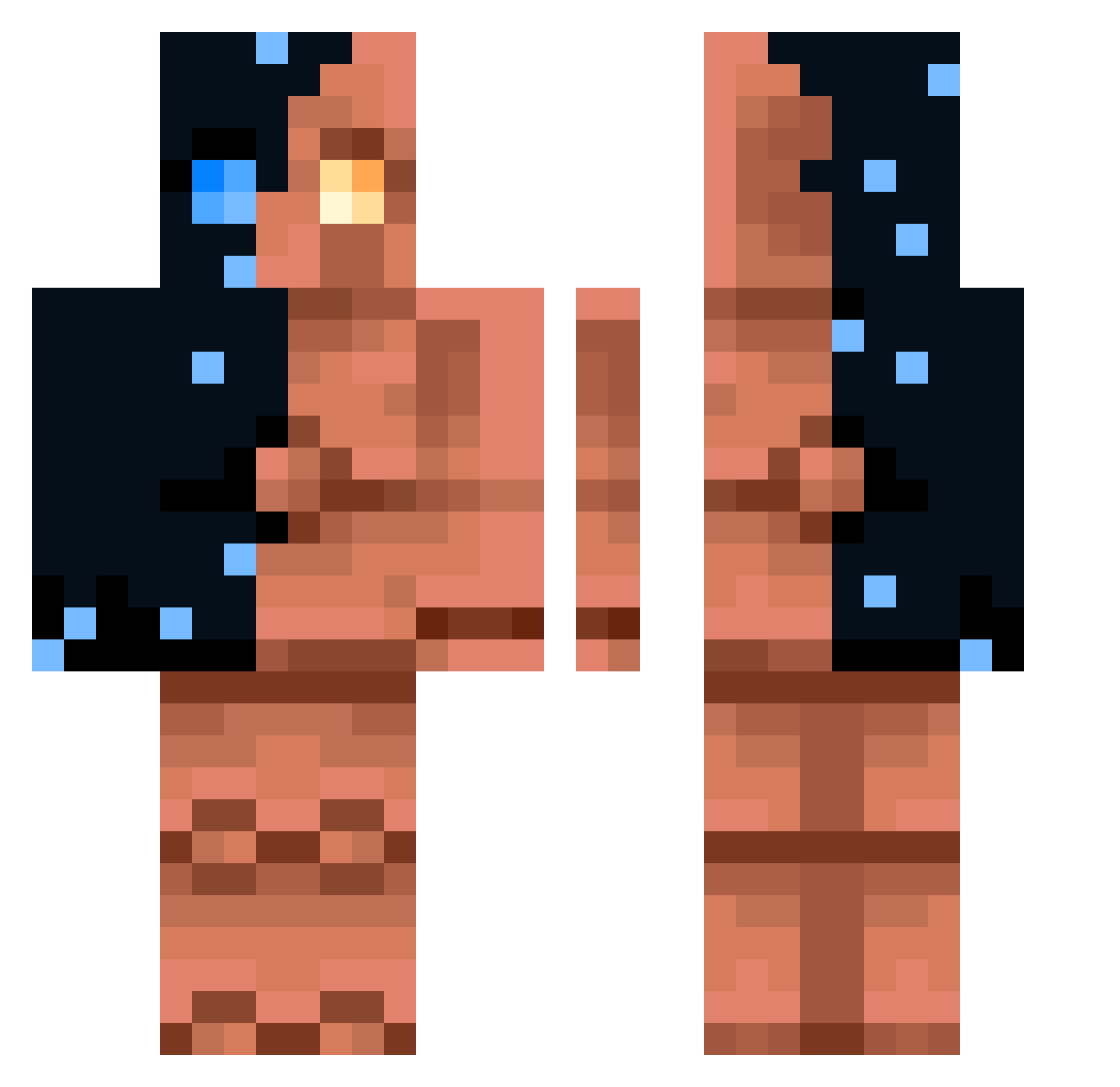 Nic_420 Minecraft skin, front and back view