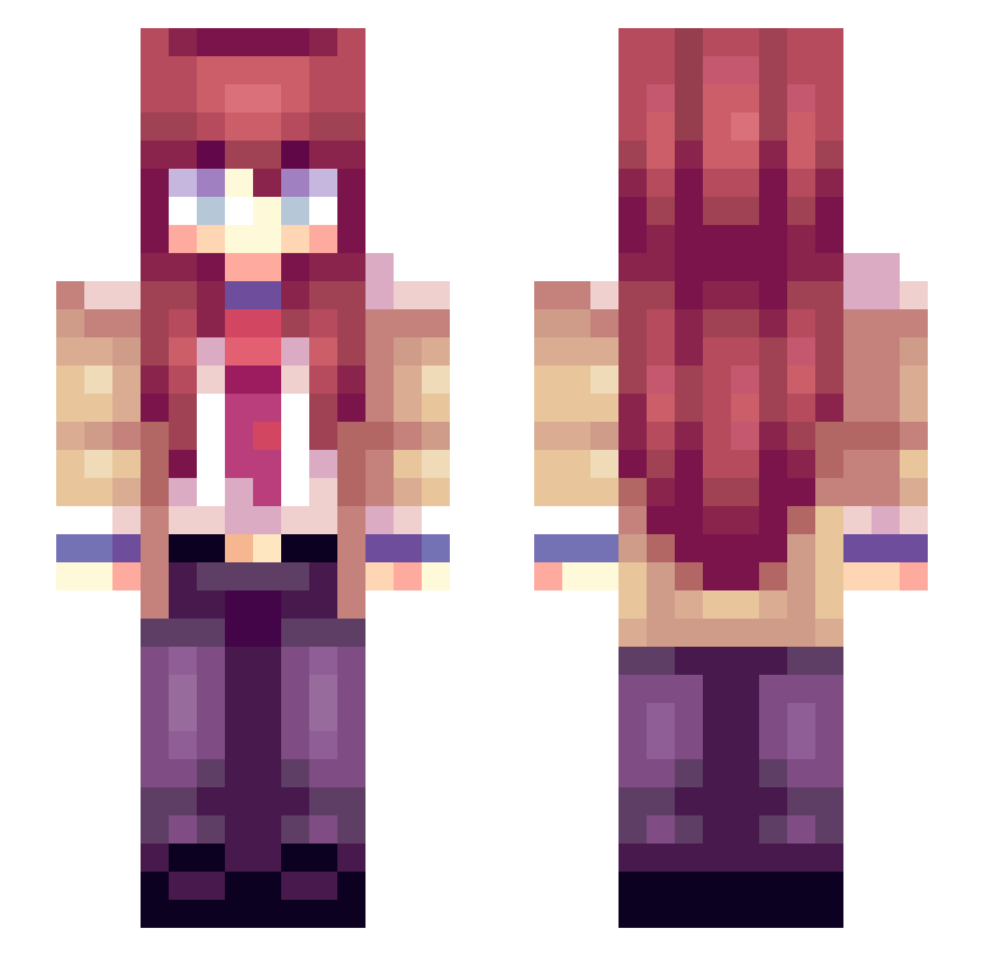 D1sneyDwarf Minecraft skin, front and back view