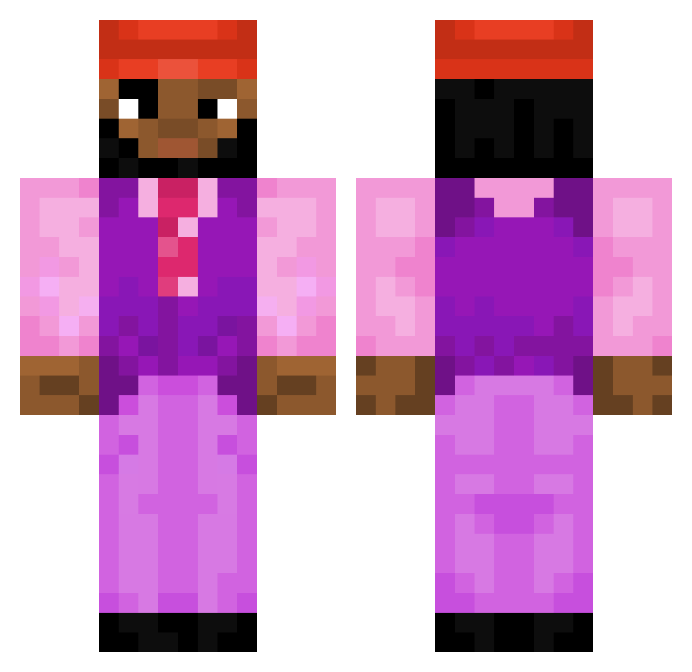 MrJumboSchreiner Minecraft skin, front and back view