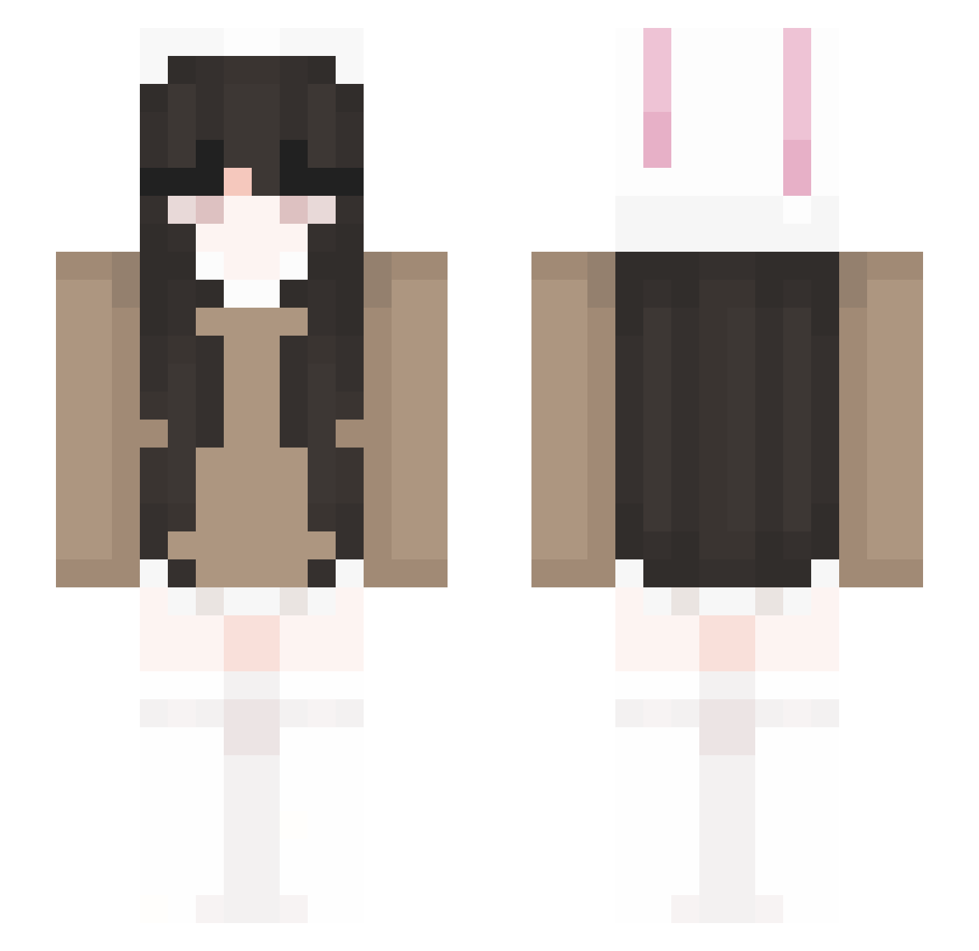 leona_destroyer Minecraft skin, front and back view