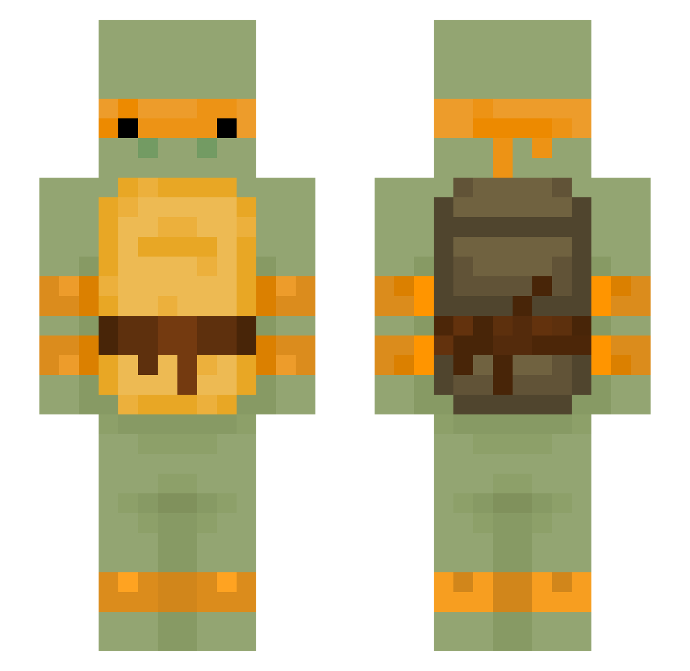 MakinoShoko1 Minecraft skin, front and back view