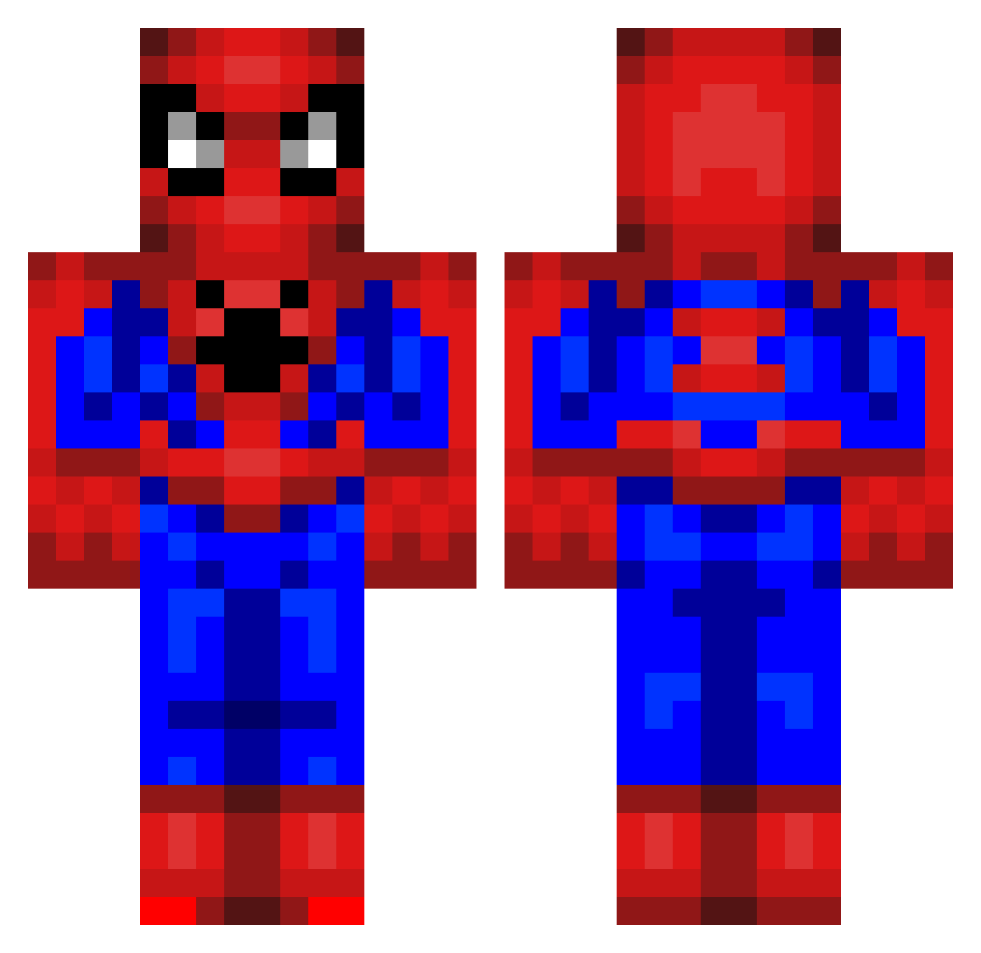 TEMATEPETE3305 Minecraft skin, front and back view