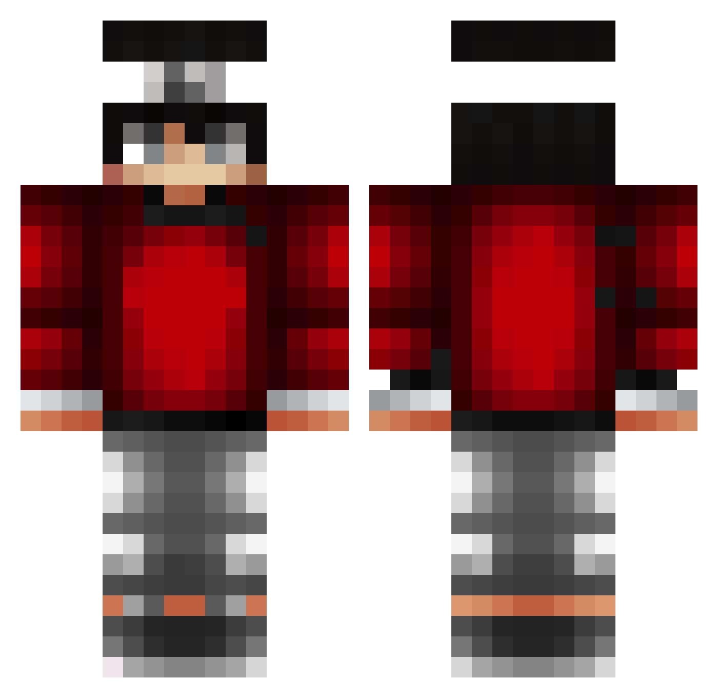 Houston_User_102 Minecraft skin, front and back view