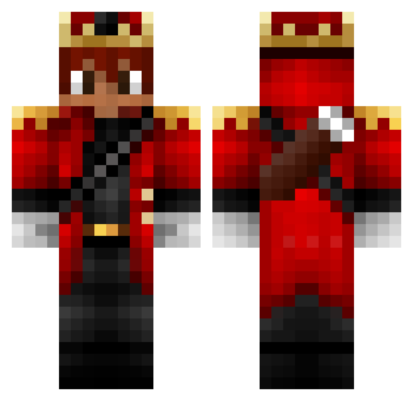 SaandyJunior Minecraft skin, front and back view