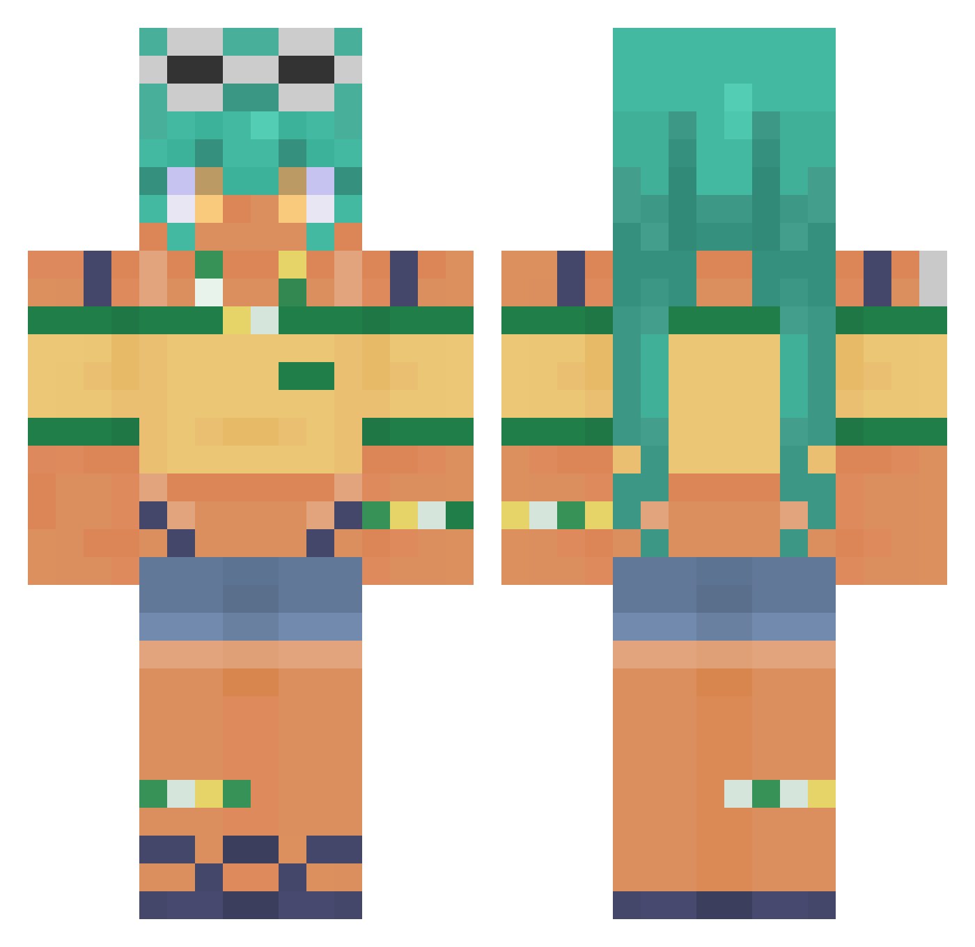 Alexyia_ Minecraft skin, front and back view