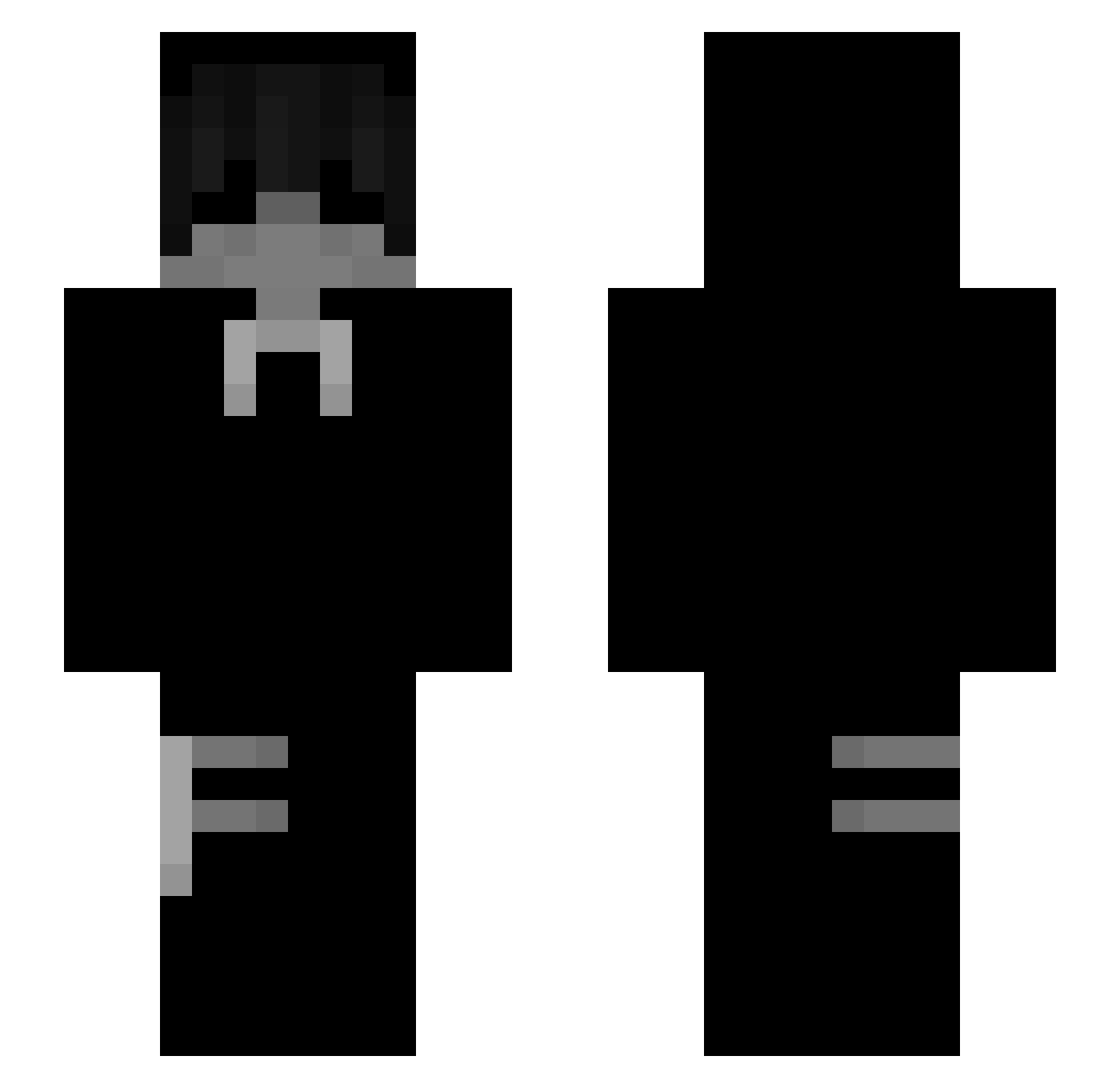 Ugandas Minecraft skin, front and back view