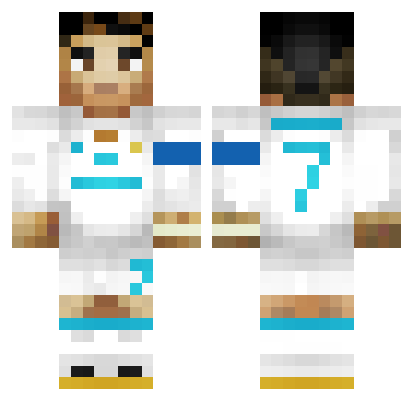 juicethelad Minecraft skin, front and back view