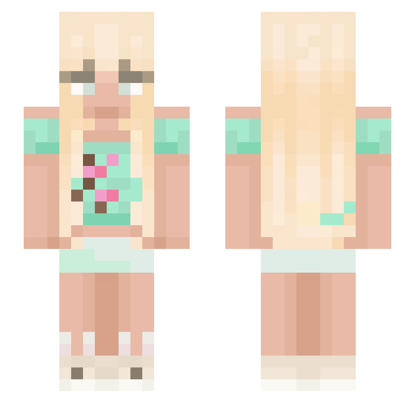 iSavss Minecraft skin, front and back view
