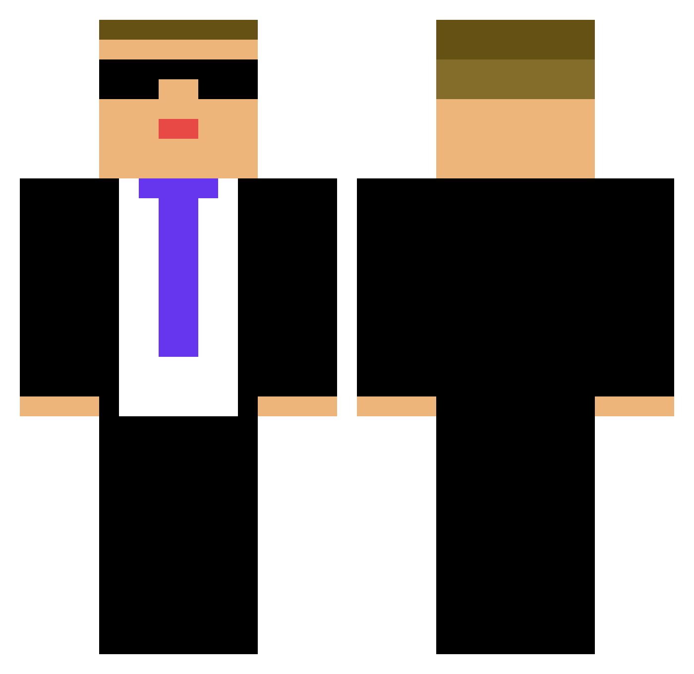 tip1 Minecraft skin, front and back view