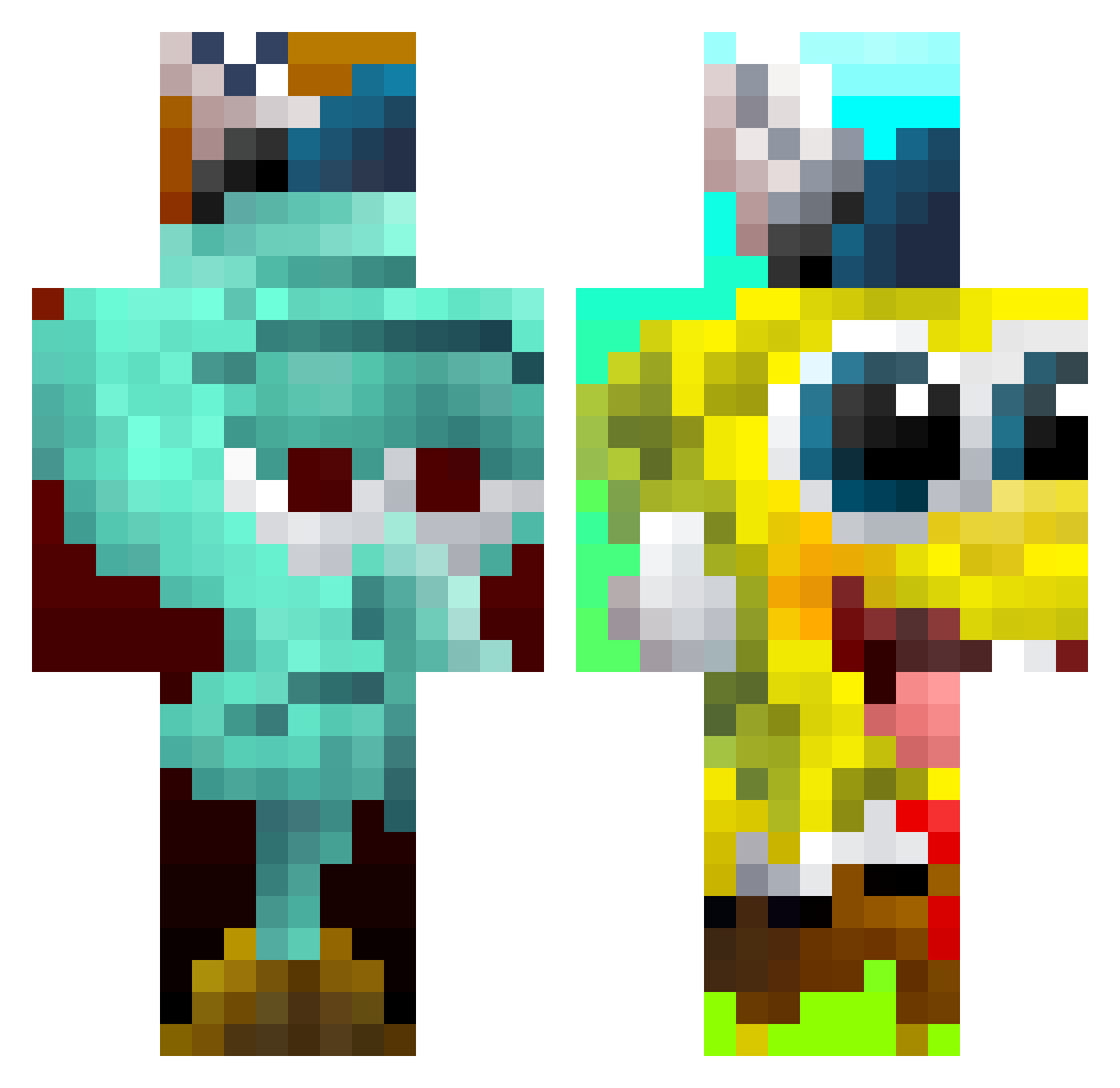 BoooM0815 Minecraft skin, front and back view
