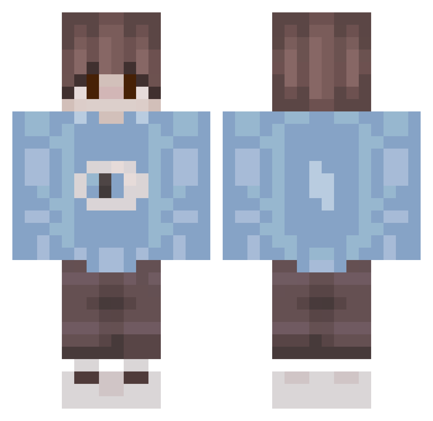 Panndaroro_123 Minecraft skin, front and back view