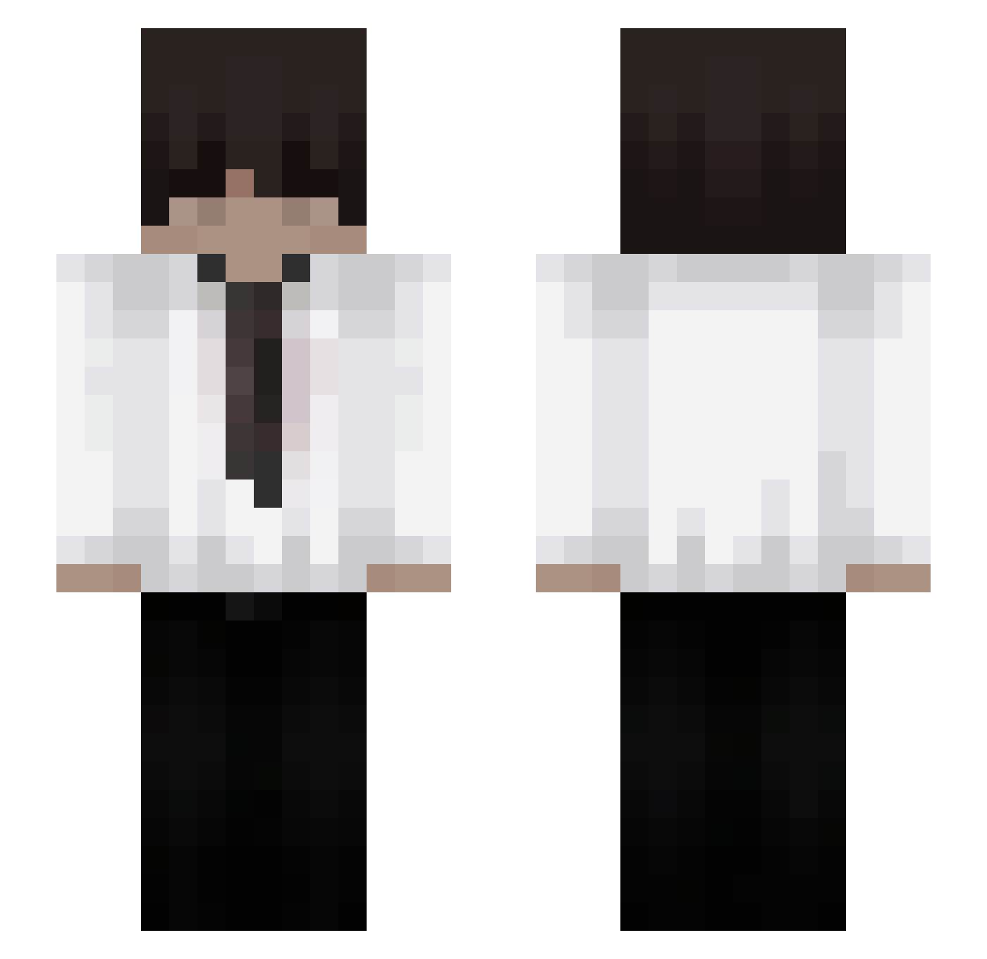 Zlemi_ Minecraft skin, front and back view