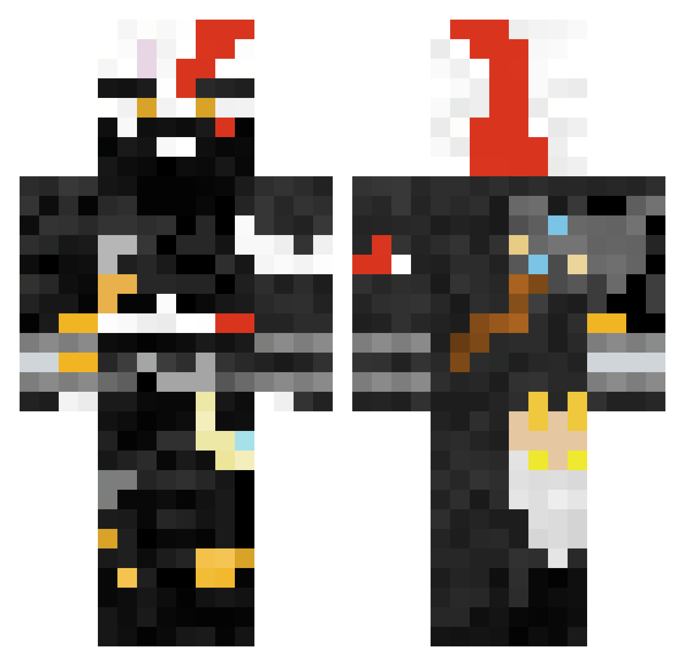 TheBlueOwlMan Minecraft skin, front and back view