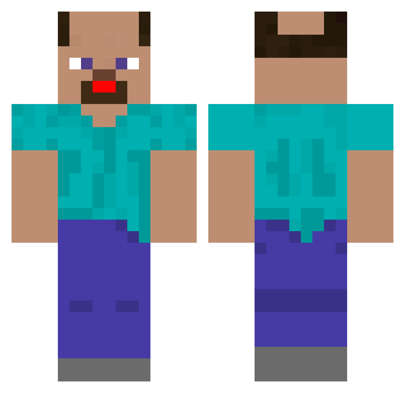 jamelaosz Minecraft skin, front and back view