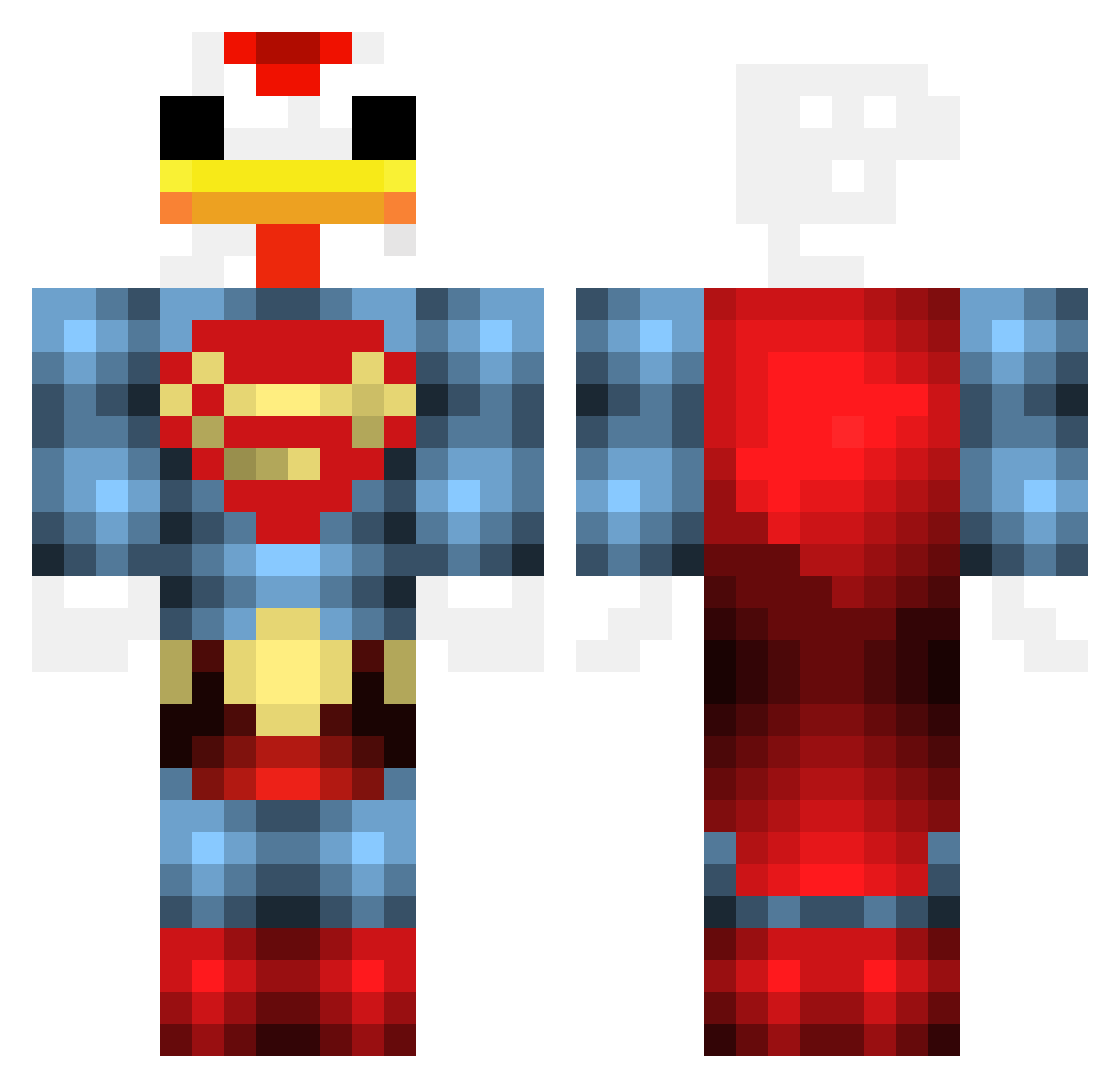 Basvd_053 Minecraft skin, front and back view