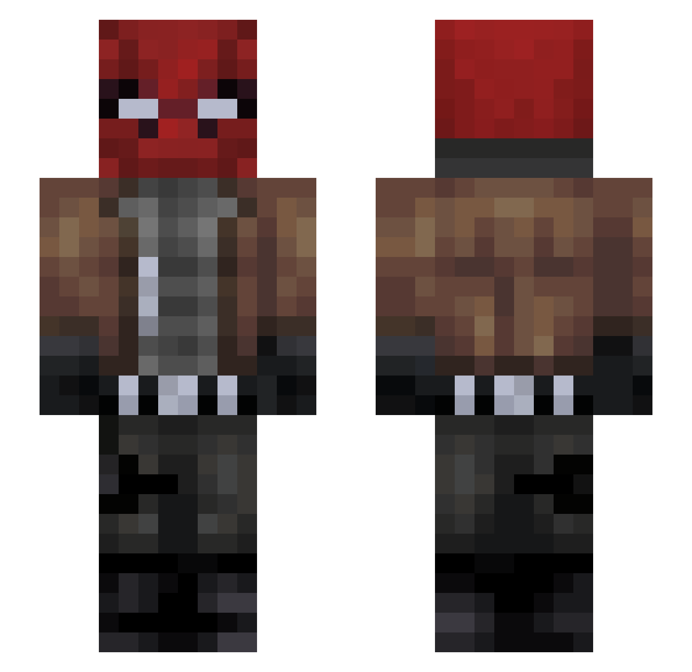 baltivo Minecraft skin, front and back view