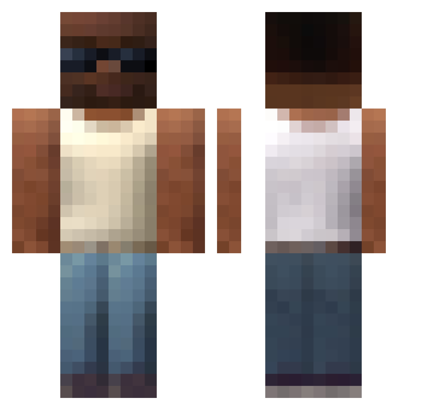 Ha_Young_ Minecraft skin, front and back view