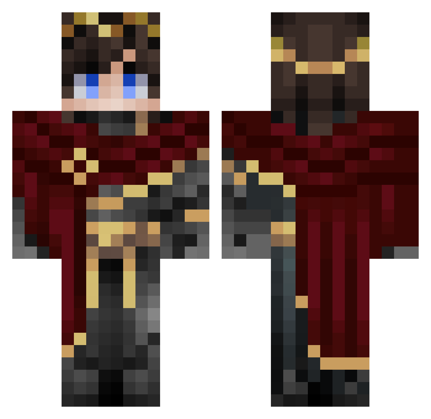 Tidjen Minecraft skin, front and back view