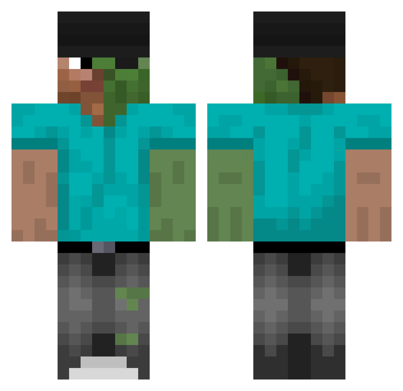 souzamaquiavel Minecraft skin, front and back view