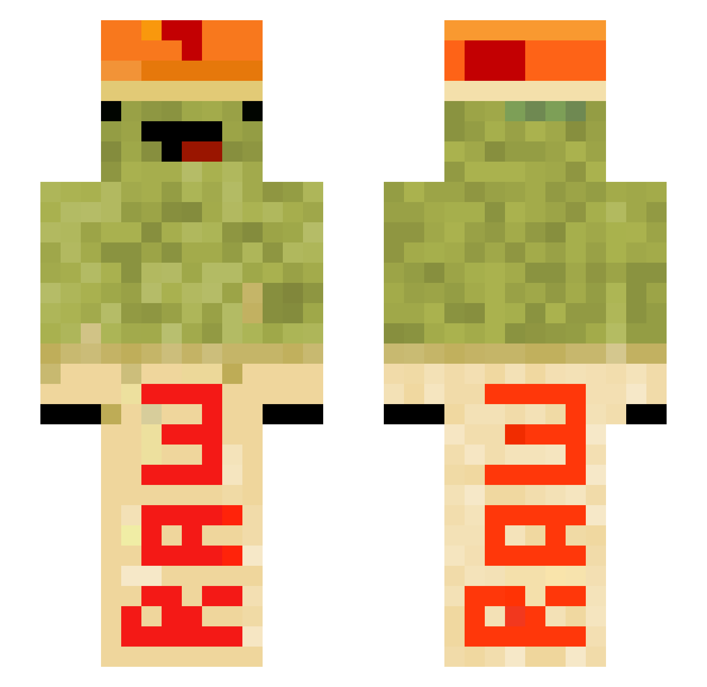 BorisIvanic Minecraft skin, front and back view
