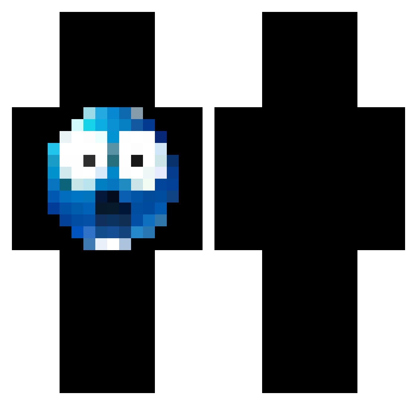_Pooper Minecraft skin, front and back view