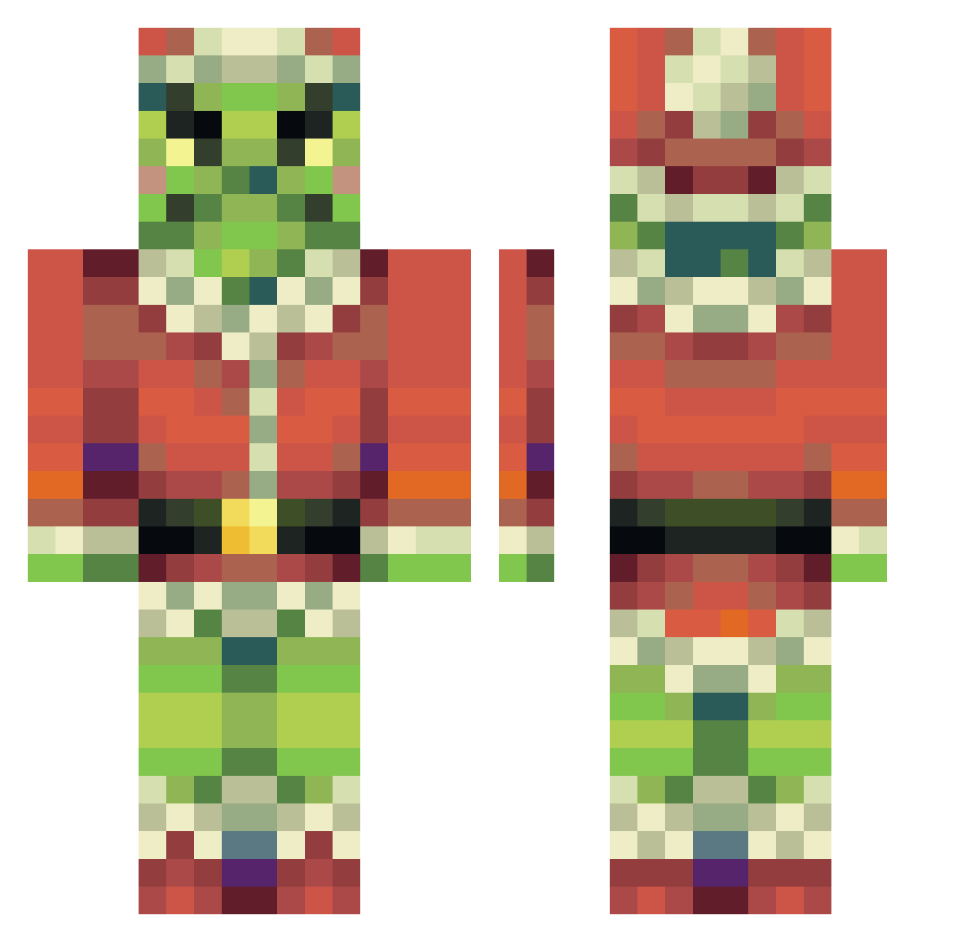 Dooooggggg Minecraft skin, front and back view