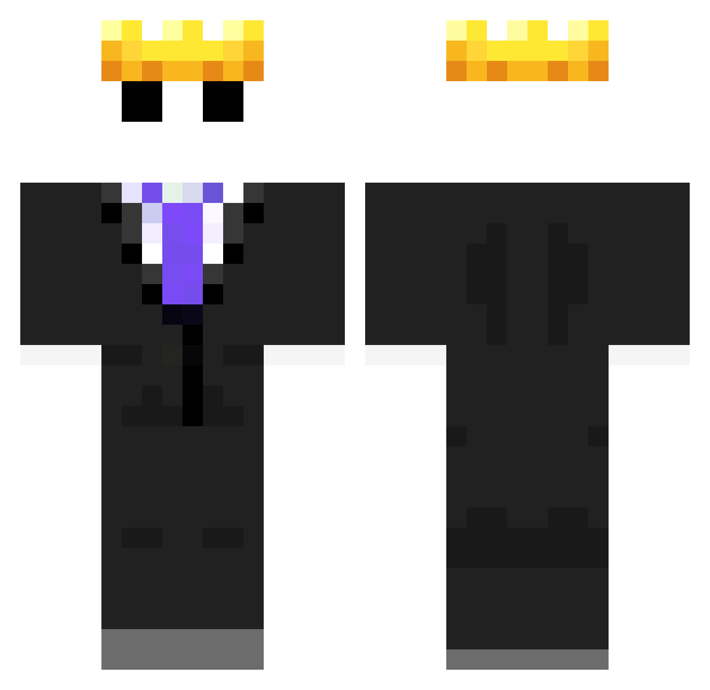 ShayMortell Minecraft skin, front and back view