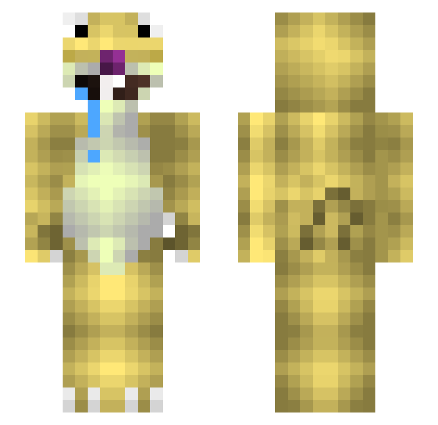 7x6d Minecraft skin, front and back view