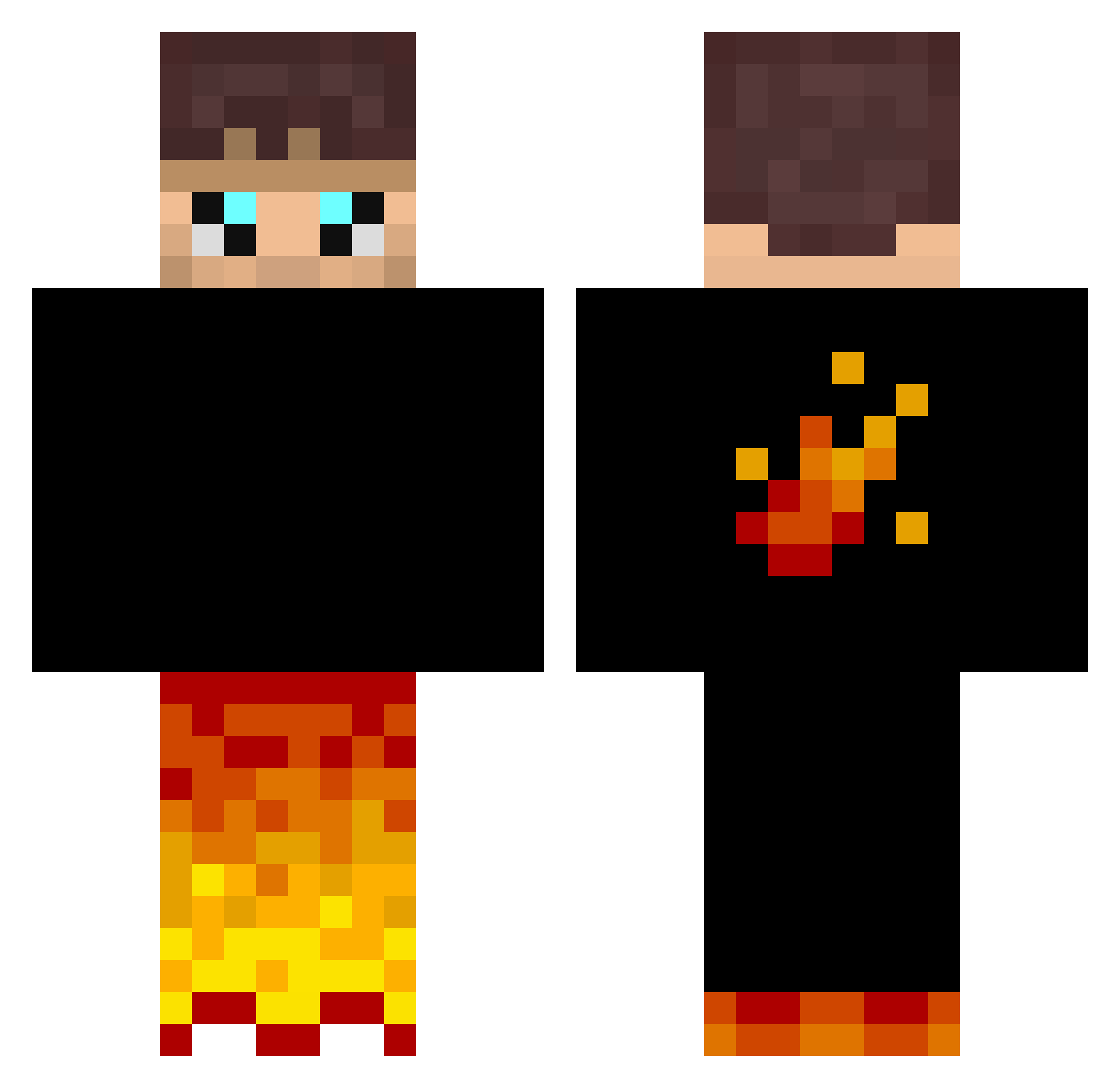 DK_king Minecraft skin, front and back view