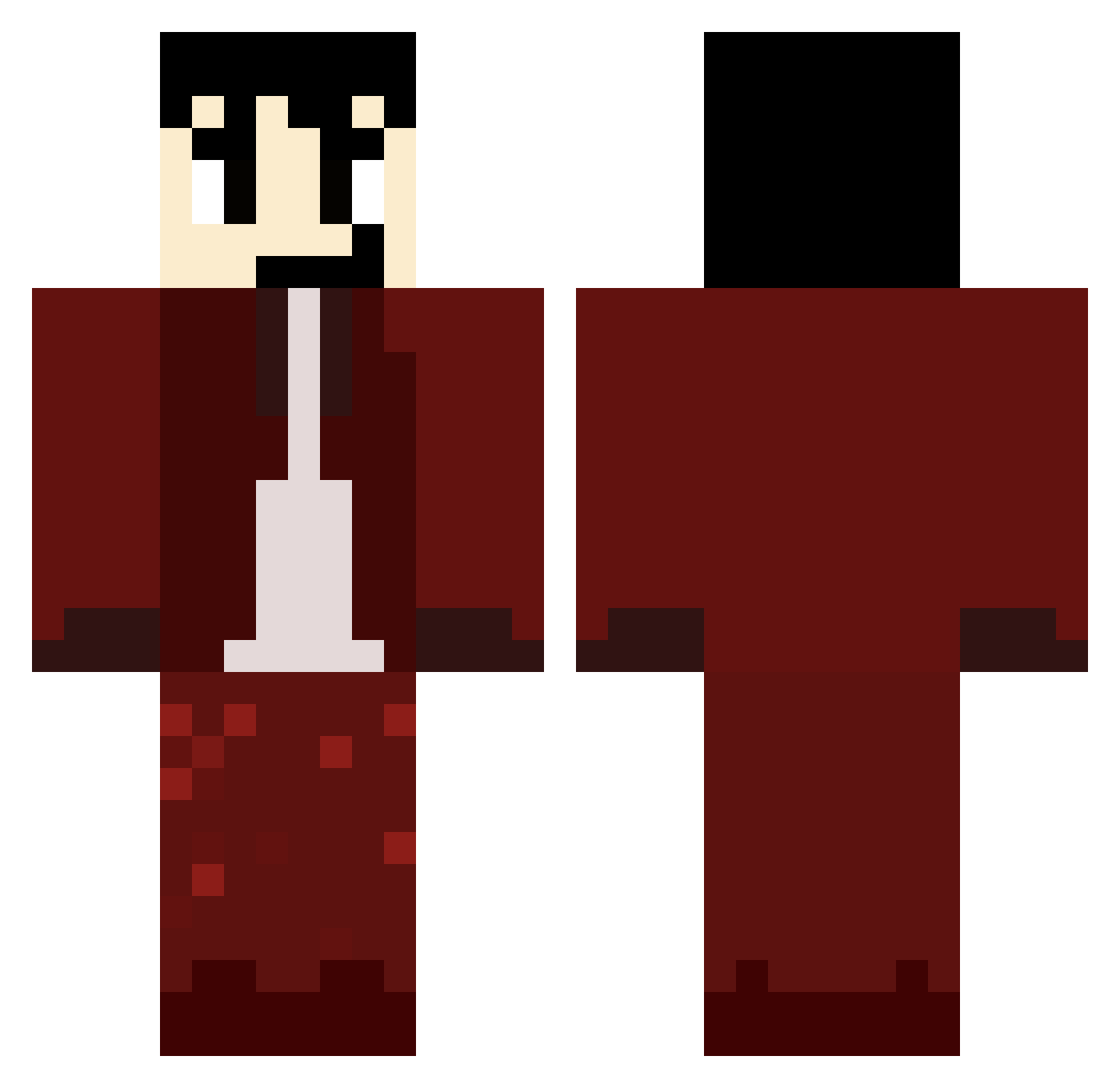 EeveeKing22 Minecraft skin, front and back view