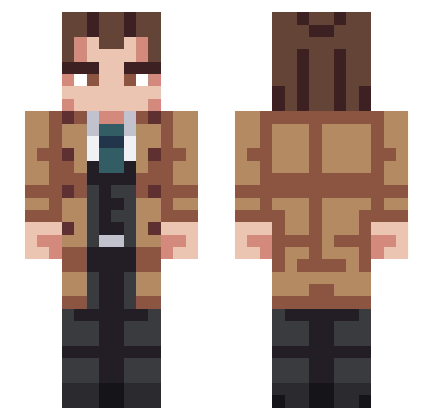 Crusad3rrr Minecraft skin, front and back view