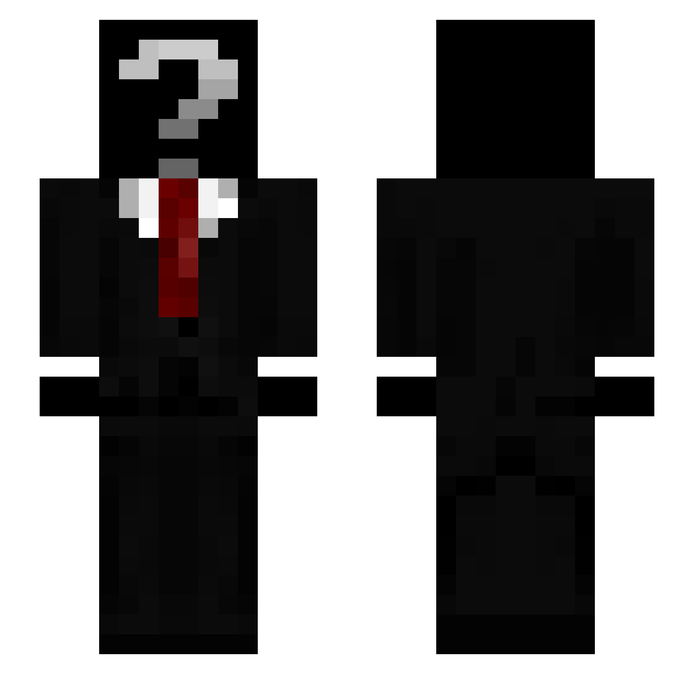 Enigmatize Minecraft skin, front and back view