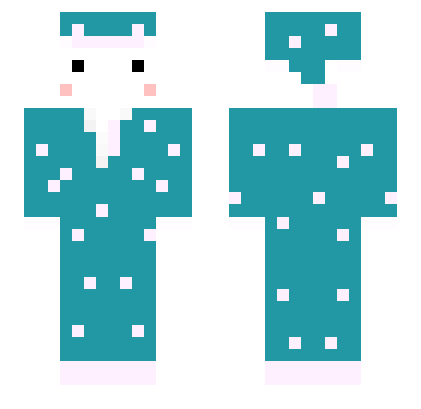Chu_Mi_Ja Minecraft skin, front and back view