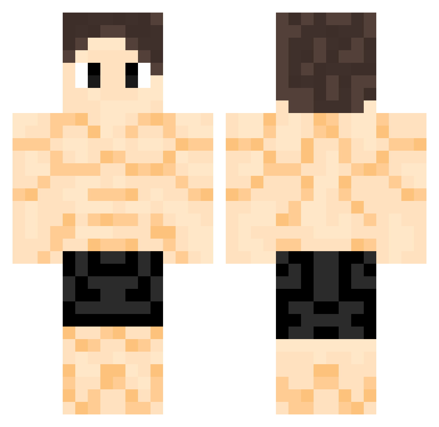 jxnsu09 Minecraft skin, front and back view