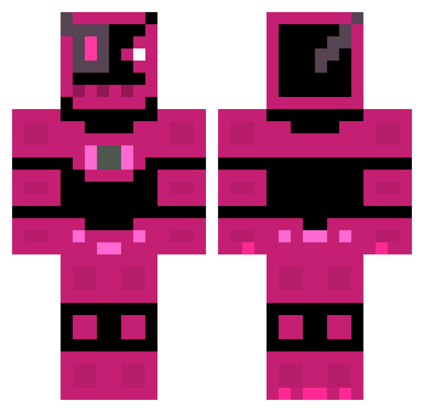 PlumDolphin4898 Minecraft skin, front and back view