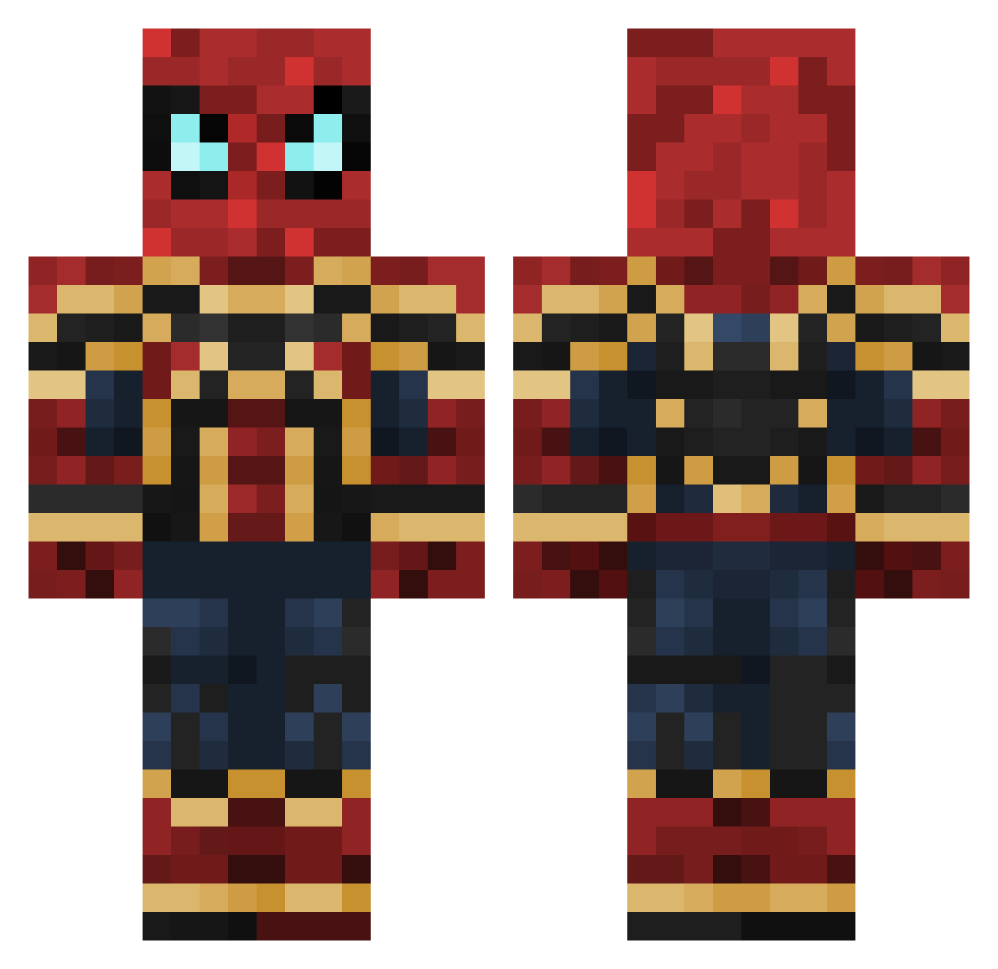 AmazingKami Minecraft skin, front and back view