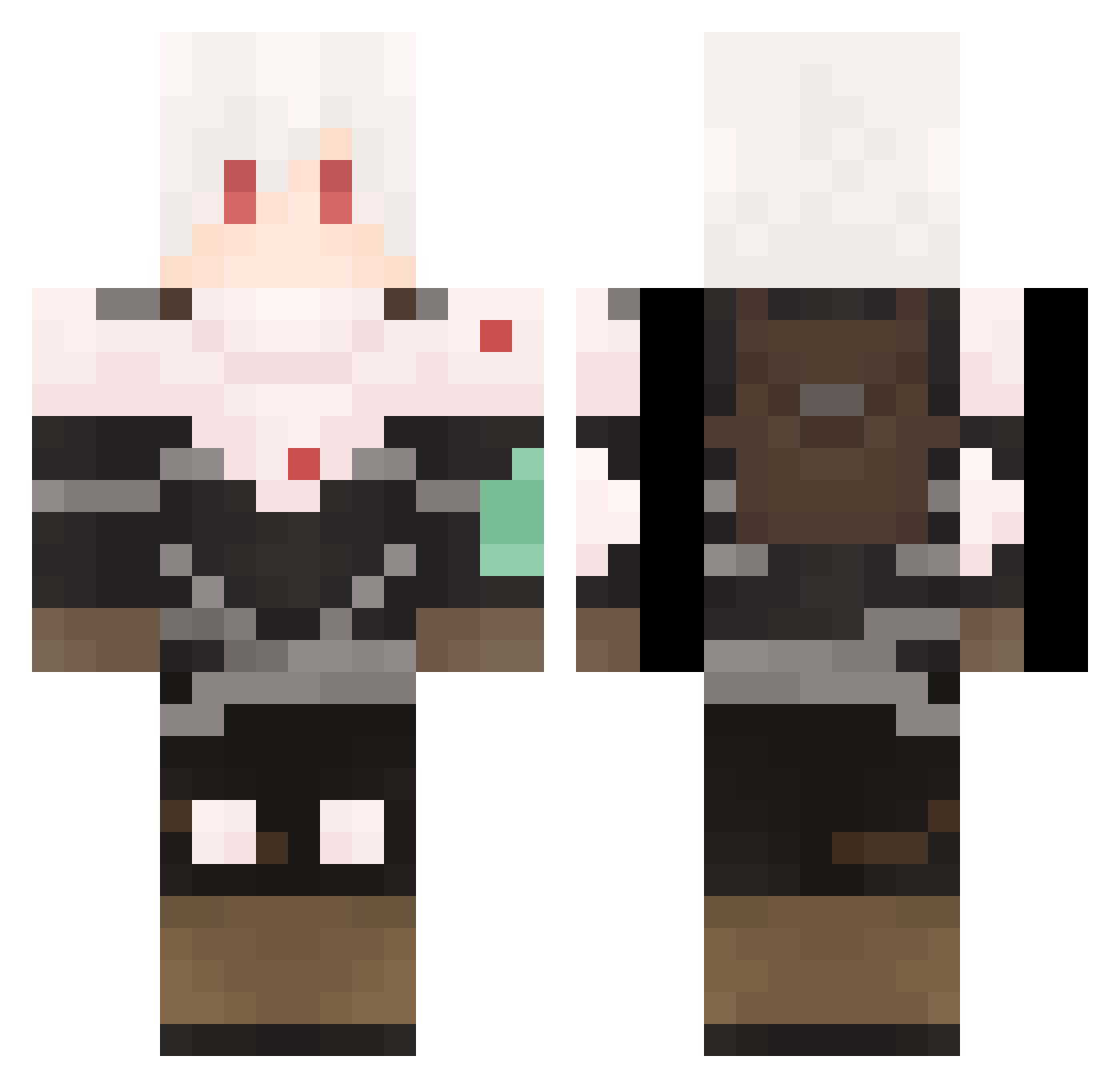 bigolballs69 Minecraft skin, front and back view