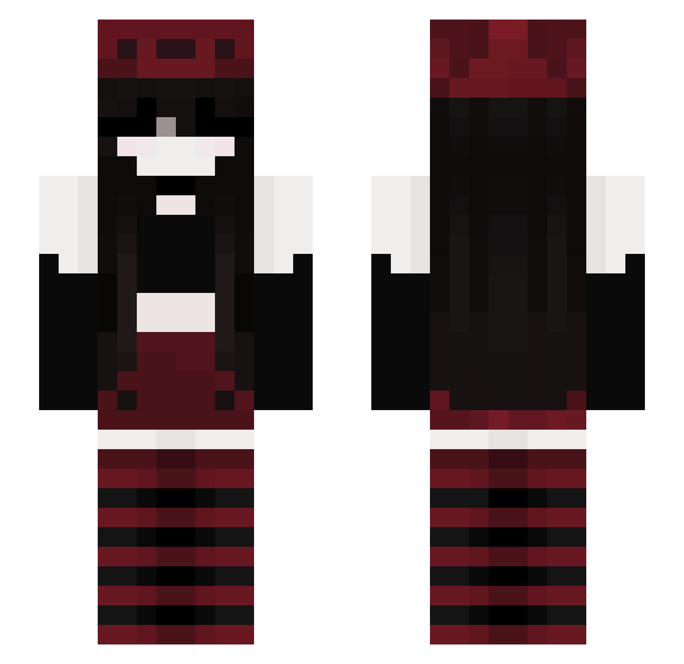 ImWESTRON Minecraft skin, front and back view